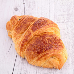 croissant on wood
