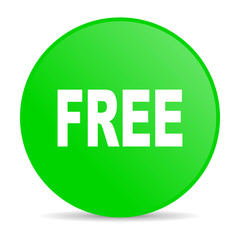 free green circle web glossy icon