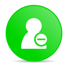 remove contact green circle web glossy icon