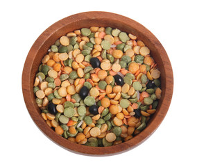 variety of lentils in a bowl