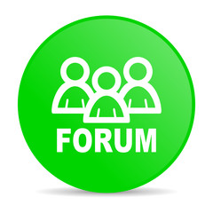 forum green circle web glossy icon