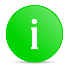 information green circle web glossy icon