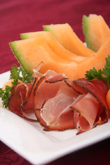 Prosciutto and melon appetizer