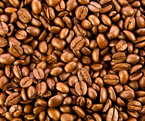 Brown coffee, background texture. roasted coffee beans. Brown co