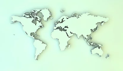  wereld 3D-kaart © MclittleStock