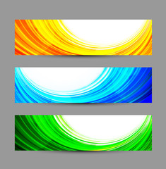 Set of abstract banners