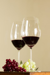 Vino, copa, botella, licores, tinto, uvas, gastronomia.