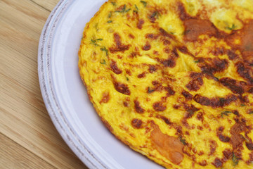 frittata su piatto