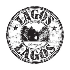 Fototapeta premium Lagos grunge rubber stamp