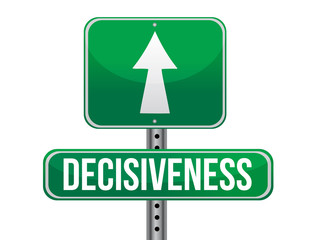 decisiveness road sign illustration design