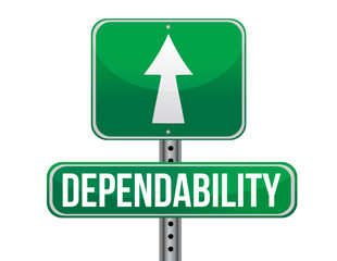 dependability road sign illustration design