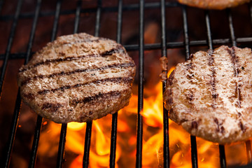 Beef cutlet on grill