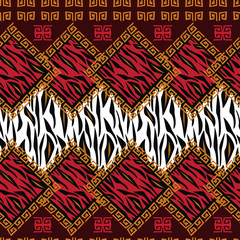 African style seamless with wild animal skin pattern
