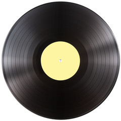 vinyl record disc isolated with clipping path included