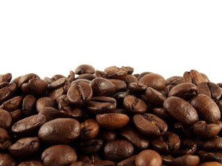 Coffee beans on a white background. Isolated.