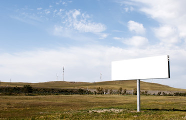 the outdoor blank billboards.