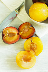 Different colors plums