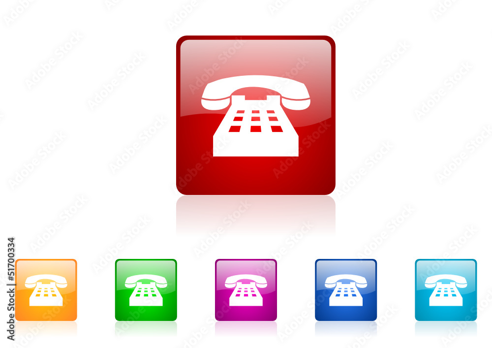 Poster phone vector glossy web icon set