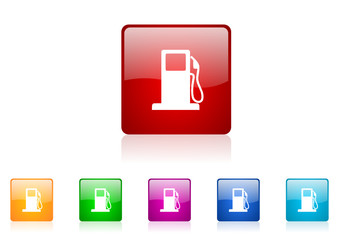fuel vector glossy web icon set