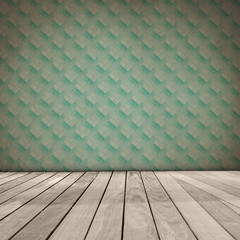 Old Interior Design With Vintage Grunge Wallpaper