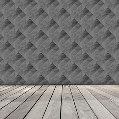 Old Interior Design With Vintage Grunge Wallpaper