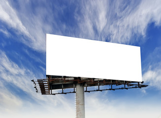 the outdoor blank billboards.