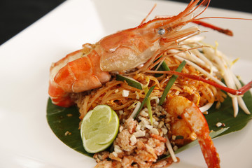Thai style noodles.(Pad thai)