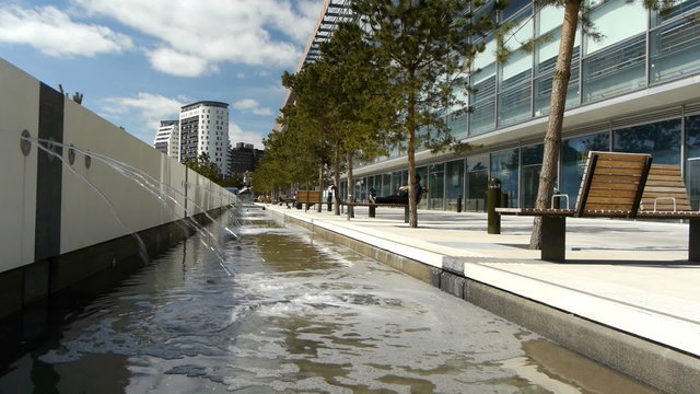 Birmingham Millennium Point Water Feature.