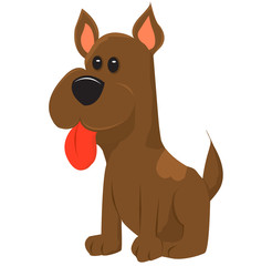 Dog vector Isolated on white