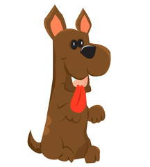 Dog vector Isolated on white