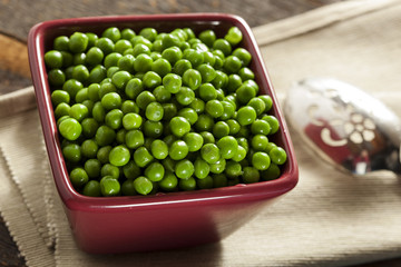 Fresh Green Organic Cooked peas