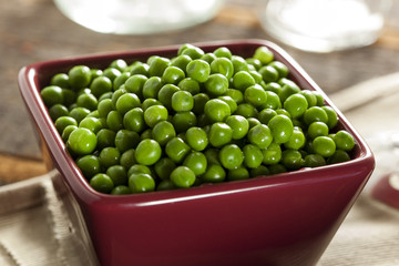 Fresh Green Organic Cooked peas