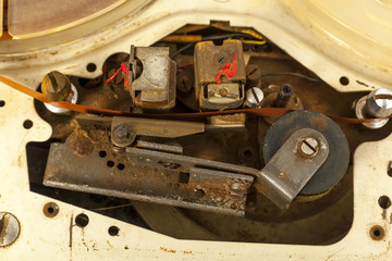 vintage old portable tape recorder