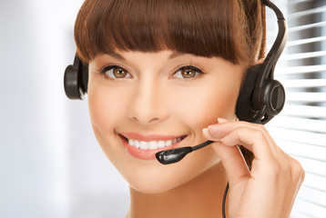 friendly female helpline operator