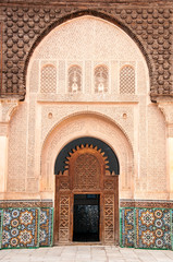 Entrance door decoration in Marrakech, Morocco