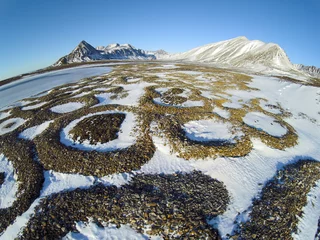 Foto op Canvas Patterned ground in the Arctic, Svalbard © Incredible Arctic