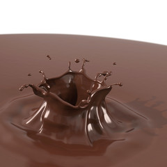Fototapeta na wymiar Chocolate splash