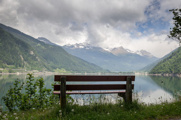 bench in Alps
