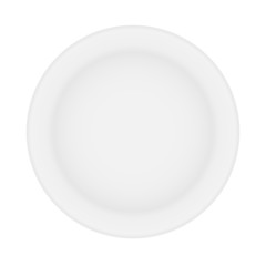 white plate isolated. vector illustration.
