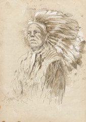 Portrait of an Indian chief