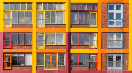 Fototapeta premium Colorful apartment building