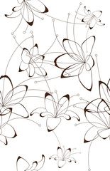 Seamless background, floral design