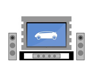 Obraz premium Voiture dans un home cinéma