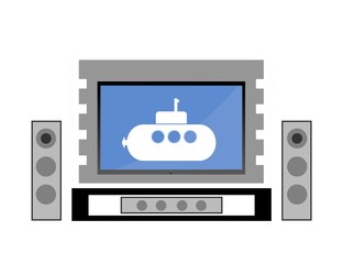 Sous-marin dans un home cinéma