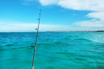 fishing at the sea