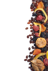Background with different dried fruits