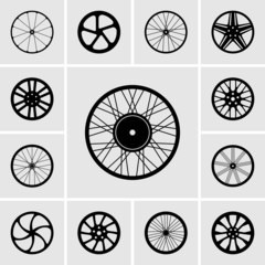 Set of wheels icons