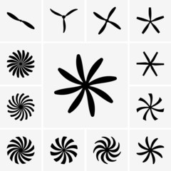 Set of propellers icons
