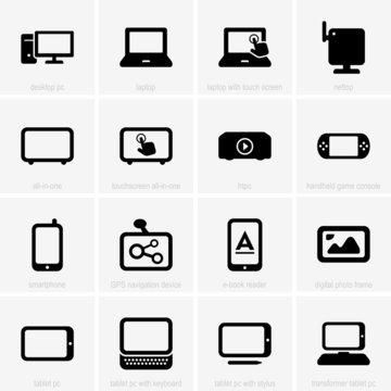 Set of computers icons