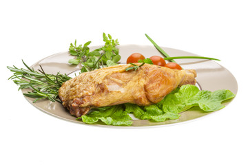 Smoked chicken leg